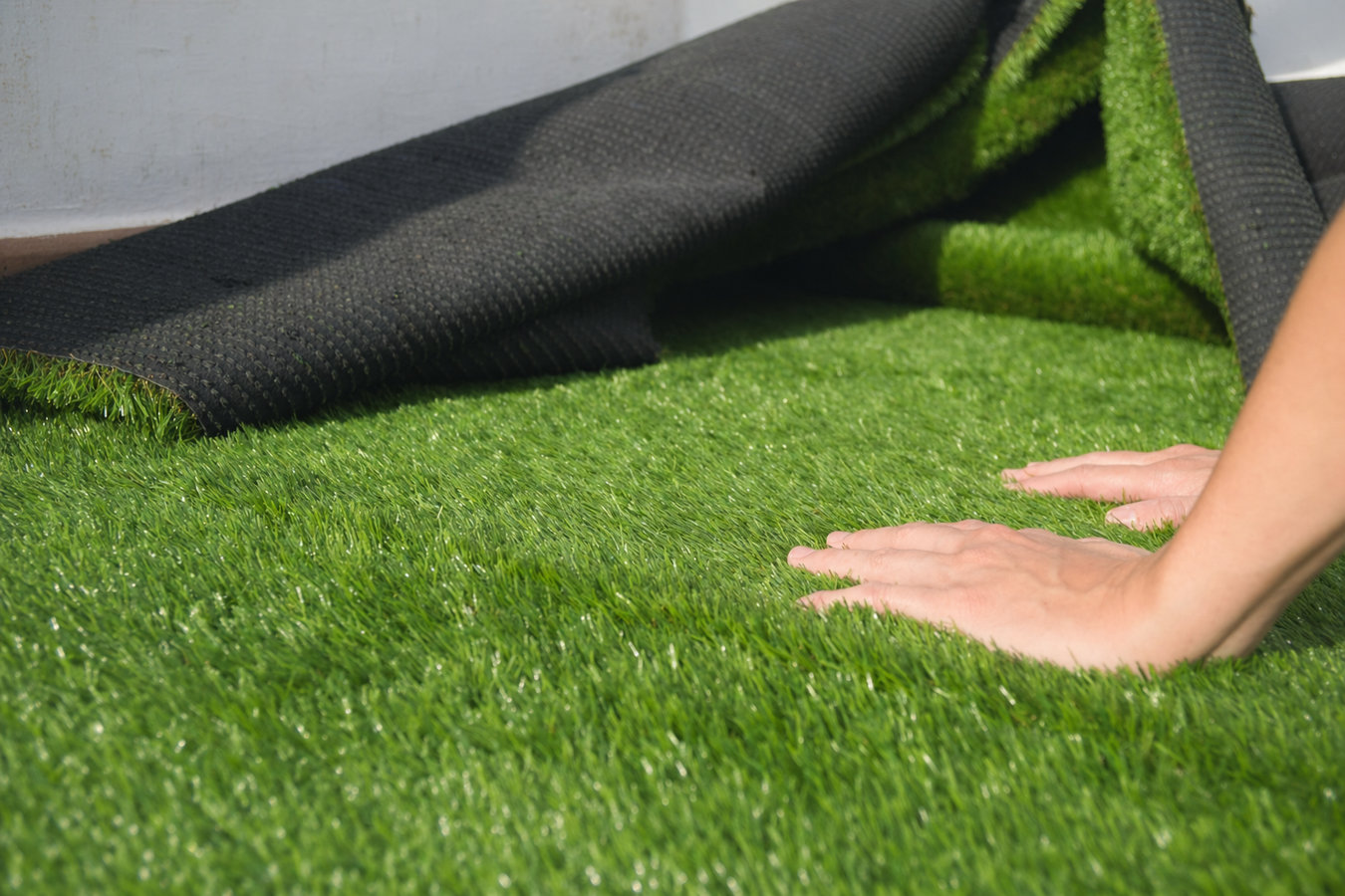 Residential turf installation in North Port, FL